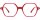 Moderne Brille "SUSI" Rot in sechseckiger Form mit individueller Verglasung