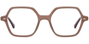 Moderne Brille "SUSI" Rosa in sechseckiger Form...