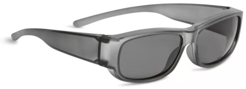 Polarisierende Überbrille aus Kunststoff - eckig - in Grau matt / Softtouch