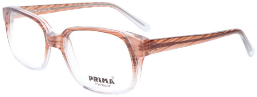 Klassische Damen-Brillenfassung - PRIMA George Brass - in Hellbraun/Transparent