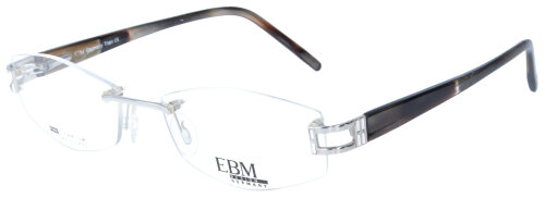 Randlose Damen-Brillenfassung EBM | 1384 PB in Silber mit Federscharnier