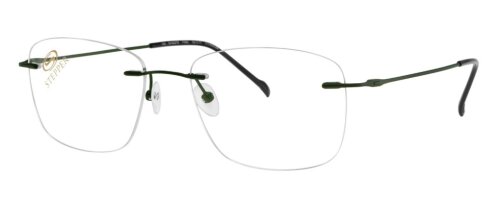 Zeitlose Brillenfassung STEPPER SI-82278  F062 in Dunkelgrün  52/17 Titan