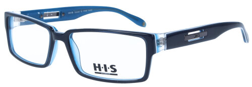 Moderne Kunststoff - Brillenfassung HIS  HPL 192  54/15 in Blau