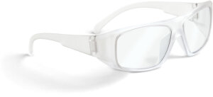 Schutzbrille aus transparentem Kunststoff mit...