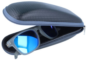 Kindersonnenbrille aus Kunststoff in grau - polarisierend - verspiegelt