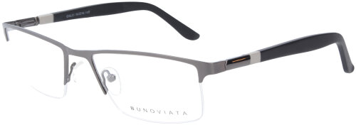 Sportliche Brillenfassung Bunovia CALCI C3 in Schwarz / Blau mit Federscharnier