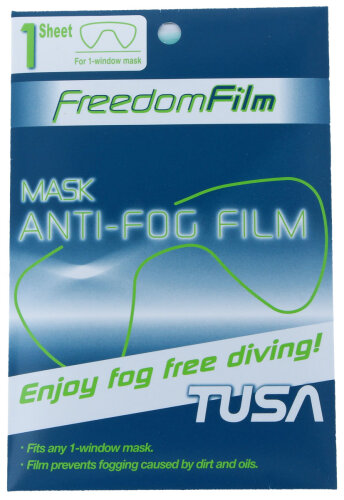 TUSA Sport-Folie mit Anti-Fog-Wirkung verhindert das Beschlagen der Maske
