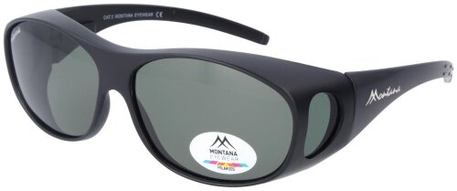 Montana Sonnenbrille/Überbrille "Havanna" FO1F in schwarz matt + G15 Gläser