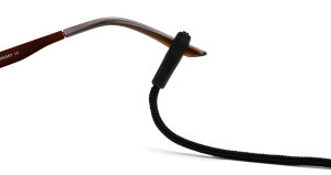 Brillenband in verschiedenen Längen und Aufnahmen mit Silikonende in schwarz 