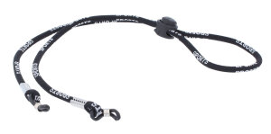 Brillenband / Sportband Verstellbar mit Stopper in Schwarz