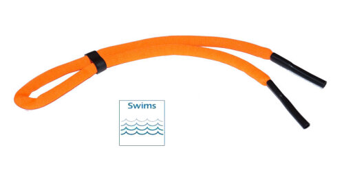 schwimmfähiges Brillenband mit Tube-Endstück in orange