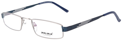 Schlichte PRIMA Vollrand Metall - Brillenfassung HALF60 gun-blue 52/21