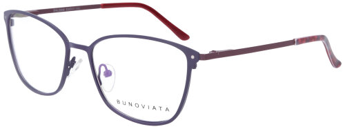 Stylische Damen-Brillenfassung Bunoviata  BALDIN  violett/rot 53/17 Vollrand