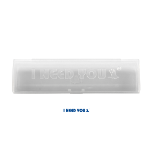 dezente Kunststofflesebrille / -hilfe "Joy" -  Randlos mit roten Bügelenden + 3,5