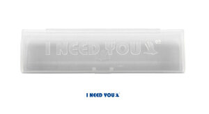 dezente Kunststofflesebrille / -hilfe "Joy" -  Randlos mit blauen Bügelenden + 2,0