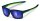 elastische Sonnenbrille für Jugendliche blau-matt/grün mit Spiegelglas - polarisierend