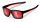 elastische Sonnenbrille für Jugendliche schwarz-matt/rot mit Spiegelglas - polarisierend
