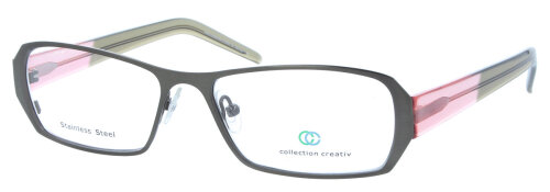 Auffällige Damen - Brillenfassung Collection Creativ 1391 - 590 in Gun / Rosa