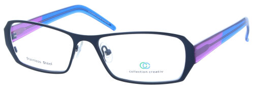 Auffällige Damen - Brillenfassung Collection Creativ 1391 - 790 in Schwarz / Pink / Blau