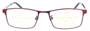 Arbeitsplatzbrille BIGGI - erweiterte Fertiglesehilfe / Lesebrille | Bildschirmbrille mit Blaulichtfilter +1,50 dpt