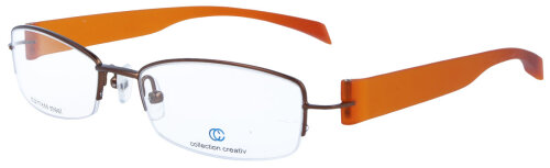 Stylische Halbrand - Brillenfassung Collection Creativ 1454 - 640 in Kupfer - Orange