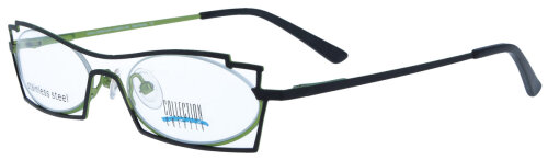 Ausgefallene Damen - Brillenfassung Collection Creativ 1154 - 380 in Schwarz / Grün