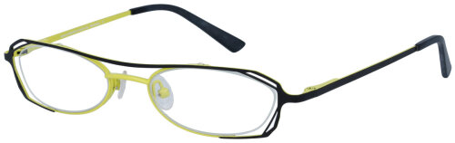 Ausgefallene Damen - Brillenfassung Collection Creativ 1155 - 310 in Schwarz / Gelb