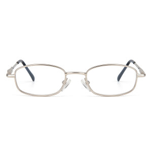 Elegante Lesebrille / Halbbrille CoopClip  in Silber Matt mit Clip