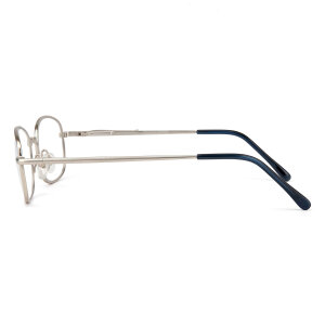 Elegante Lesebrille / Halbbrille CoopClip  in Silber Matt mit Clip