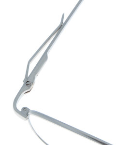 Elegante Lesebrille / Halbbrille CoopClip  in Silber Matt mit Clip
