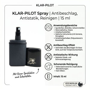 Das Klar-Pilot Spray: Klare Sicht ohne Beschlagen auf...