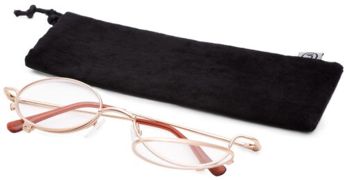 Nützliche Metall - Schminkbrille mit schwenkbaren Gläsern in verschiedenen Stärken