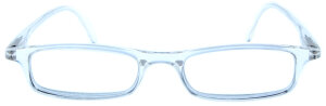 Dezente, kristallfarbene Lesehilfe /-brille im flachen Design aus Kunststoff