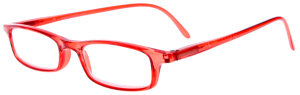 dezente, rote Lesehilfe /-brille im flachen Design aus...