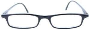 Dezente, schwarze Lesehilfe /-brille im flachen Design...