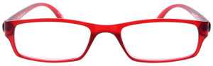 Schlichte Lesebrille ACTION aus Kunststoff in Rot matt