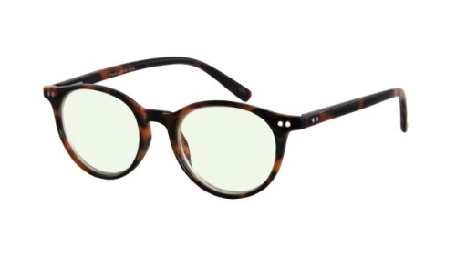 stylische, havannafarbene Brille BLUEBREAKER® "PANTO" für ermüdungsfreies Sehen