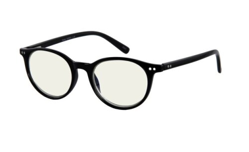 stylische, schwarze Brille BLUEBREAKER® "PANTO" für ermüdungsfreies Sehen