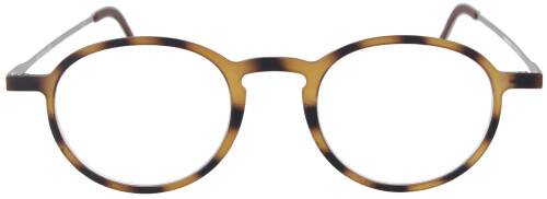 superflache Lesebrille/ -hilfe aus leichtem Kunststoff und Edelstahllbügeln - ENZIO havanna  + 1,50 dpt