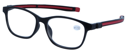 Lese- / Bildschirmbrille mit auszieh- und verbindbaren Bügelenden - DUNJA in schwarz-bordeaux