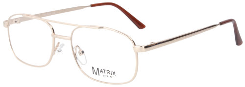 Klassische Metall - Brillenfassung Matrix  215 54/18-140 in Gold