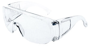 Farblose Kunststoff-Überbrille zum Schutz des...