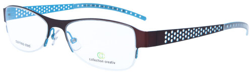 Auffällige Damen - Brillenfassung Collection Creativ 1292 - 670 in Bordeaux / Blau