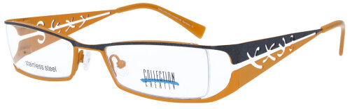 Stilvolle Damen - Brillenfassung Collection Creativ 1149 - 340 in Orange / Schwarz
