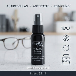 Das Klar-Pilot Spray: Klare Sicht ohne Beschlagen auf Visieren und Brillen