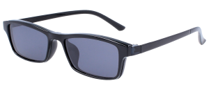 Praktische HIGO Brillenfassung TR 1646 in Schwarz mit Sonnenclip