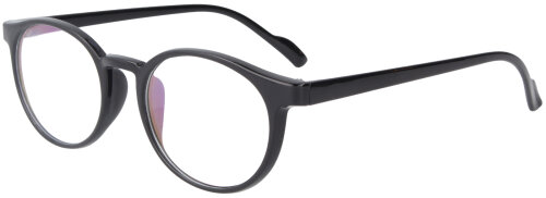 Klassische Kunststoff - Brillenfassung TR 2164 49/20-145 C1 in Schwarz