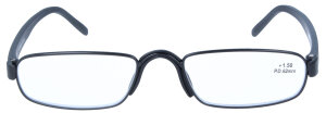 Klassische, schwarze Fertiglesebrille "Notary" aus robustem Kunststoff + 2,00 dpt