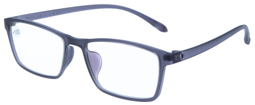 Dezente Lesehilfe "Loris" aus grauem Kunststoff mit Mehrfachentspiegelung und Blaulichtfilter + 1,00 dpt