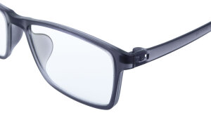 Dezente Lesehilfe "Loris" aus grauem Kunststoff mit Mehrfachentspiegelung und Blaulichtfilter + 1,00 dpt
